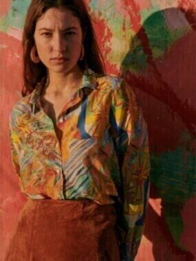 Sezane X Geoffroy Pithon Pierro Shirt - 36 - Cotton Silk Button Up
